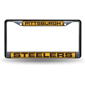 Rico Industries NFL Fan Shop Laser Cut Inlaid Standard Chrome License Plate Frame