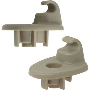 2 PCS Interior Sun Visor Hook Clip Bracket Fit for Jeep Liberty 05-12, for Dodge Nitro 08-12.OEM:1AR26DW1AA,1AR26BD1AA. (Beige)