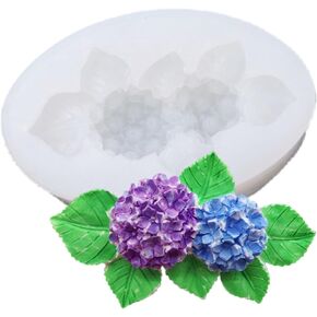 Hydrangea Flower Silicone Mold for Candle Soap Fondant Chocolate Candy Cake Decorating Baking Pastry Polymer Clay