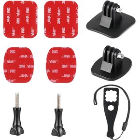 HSU Adhesive Mounts Helmet Adhesive Sticky Mounts Flat & Curved 3M Mount for All GoPro Cameras and Other Action Cameras