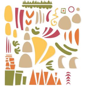 Sizzix Thinlits Die Set 5PK Infinite Doodles #1 | 666523 | Metal, Wafer-Thin Cutting Dies for Scrapbooking, Embossing, Journalling, Silver
