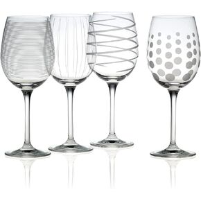 Mikasa 5095528 كأس نبيذ Cheers Stemless، 17 أونصة، مجموعة من 4 قطع، شفاف