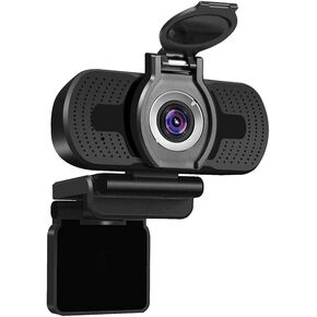 Webcam with Microphone with Privacy Cover,1080P Full HD Web Camera with Wide View for Live broadcast,PC Laptop Desktop USB Webcams Computer Video Camera for USB Video Calling Recording Conferencing
