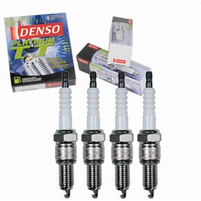 4 pc DENSO Platinum TT Spark Plugs compatible with Toyota Pickup 2.0L 2.2L 2.4L L4 1974-1995