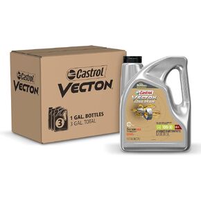 Castrol Vecton Long Drain 10W-30 CK-4 Part Synthetic Diesel Engine Oil, 1 Gallon, Pack of 3