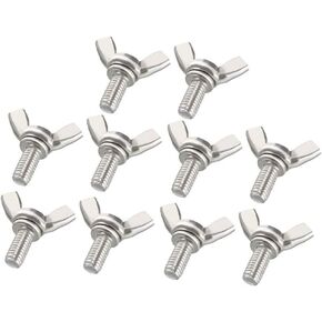 10Pcs M6 x 1-Pitch Wing Bolt, 12mm Length Carbon Steel Butterfly Screw Wing Bolt Machine Fastener in Kuwait