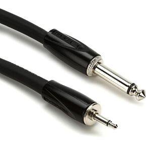 Roland Black Series Interconnect Cable, 3.5mm mono to 1/4-Inch mono, 5-Feet