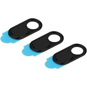 Zopsc Webcam Cover 3pcs Ultra Thin Metal Lens Cover Anti-Hacker Security Suitable for Smartphones Tablets Desktops Laptops(Silver Black Color)