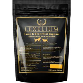 Lung & Bronchial Supplement for Dogs and Cats - Provides Breathing Support & Keeps Lung Healthy – Optimizes Lung Function & Breathing - Easy to Mix Powder - 200G