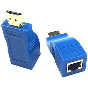 HDMI Extender, H-COME Up to 100ft HDMI Ethernet Network Extender Adapter Over RJ45 Cat5-e Cat6 Cable (Transmitter + Receiver, 1 Port RJ45)