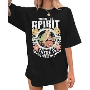 MAXIMGR Christian Shirts for Women Jesus Faith Shirt Oversized Bible Verse Shirts Vintage Religious Sayings Tee Tops