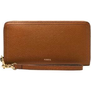 Fossil Logan Zip Clutch, Brown