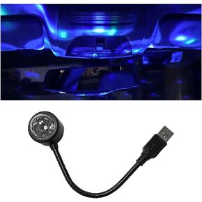 USB Car Roof Star Light, Adjustable Romantic Atmosphere Lamp with 9 Functional Modes, Portable Sound Activated LED Auto Interior Ambient Light, Universal Car Accessories (2 PCS)