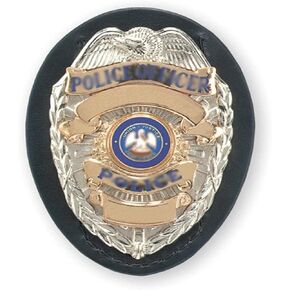Safariland 7350-03-2 Shield Style Badge Holder, Black, Plain