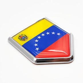 Venezuela Flag Decal Venezuelan Sticker Emblem Flags for Bumper (2 Pack)
