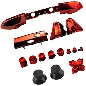 مجموعة أزرار كاملة من WPS Chrome Color ABXY Dpad Triggers لأحدث وحدة تحكم Xbox One Slim/Xbox one S مع مفك براغي (Torx T6 T8) مجموعة (أحمر كروم) لإصدار 1807 in Kuwait