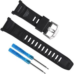Resin Watch Strap Compatible with Casio Protrek PRG130 PRG130-1V PRW1500 PRW1500-1Y PRW1500-1V PRW1500J-1 Men's Sports Watch Replacement Strap