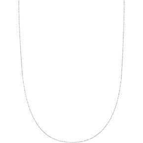 Ritastephens 10k Solid White Gold Lite or Sturdy Pendant Rope Chain Necklace (0.65mm, 1.1mm)