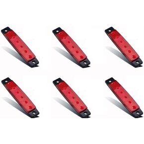 set of 6 waterproof 12v led lights (clear) for marine, boat, vr, camper, pontoon, trailer, car, house and much more……