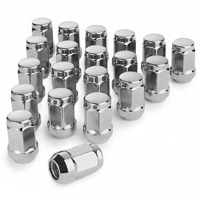 M12x1.5 HEX 3/4 بوصة (19 مم) OEM كروم العروة - استبدال لـ 2000-2018 Ford Focus، 2001-2023 Escape، 2006-2020 Fusion، 2005-2023 Chevy Equinox، 2011-2022 Mazda CX-5، 2003- 2021 مازدا 3 (مجموعة من 20) in Kuwait