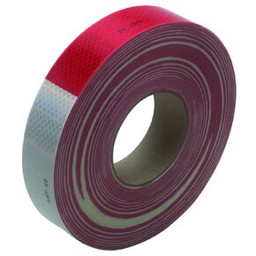 3M™ 983 Reflective Tape, 22.0 Mil, 2" x 150', Red/White, 1/Case, 3M Stock# 7000004885