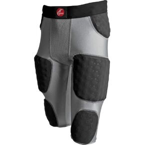 Cramer Hurricane 7 Pad Football Girdle, with Thigh, Hip and Tailbone Pads, Football Pants with Foam Padding for Extra Protection, Football Practice Gear with Intergrated Girdle, Gray, Small