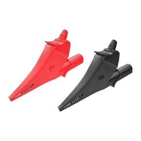 Goupchn 2PCS Heavy Duty Alligator Clips Full Insulated Safe Crocodile Clips with 4mm Banana Socket 1000V 10A for Electrical Testing Red&Black