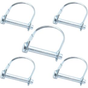 5Pcs Shaft Locking Pin 1/4"Trailers Lock Hitch Lock Pin Zinc Plated Carbon Steel Round Loop Safety Wire Lock Pin Length 1.57" for Farm Trailers Trolley Wagons Lawn Garden Towing(D-6x40mm) in Kuwait