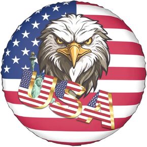 America Eagle Tire Cover Weatherproof Dustproof Wheel Spare Tire Cover Wheel Protectors Universal Fit for Rv Trailer SUV Truck Camper 14 Inch