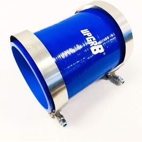 Universal 4-Ply High Performance 4" 102mm Straight Coupler Silicone Hose 152MM Length + T Bolt Clamp (4" Blue)