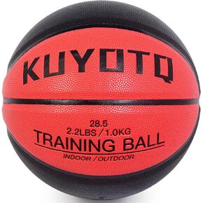 KUYOTQ 3lbs/2.2lbs Weighted Heavy Basketball Training Equipment Size 7/6 (29.5/28.5") Composite Leather Outdoor Indoor Basketball Men Women Youth Improving Ball Handling Dribbling Passing Skill