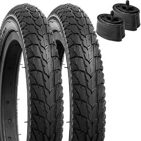 YUNSCM 12" Bike Tires 12x1.75/47-203 and 12" Heavy Duty Bike Tubes Schrader Valve Compatible with 12x1.75 12x1.90 12x1.95 Bike Bicycle Tires and Tubes (A-1036) in Saudi Arabia
