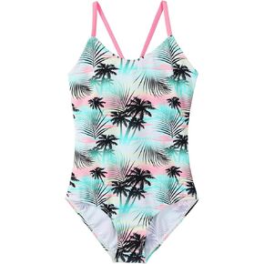BAOHULU Girls One Piece Swimsuits UPF 50+ Beach Bathing Suit Little Kids Cute Quick Dry Swimwear 3-11 Years