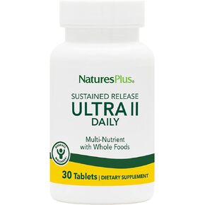 NaturesPlus Ultra II Multivitamin, Sustained Release - 30 Vegetarian Tablets - Daily Whole Food Vitamin & Mineral Supplement for Overall Health - Natural Energy Booster - 30 Servings