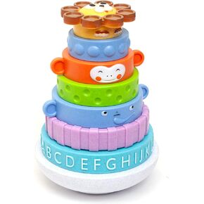 Boley Roo Crew: Cute Animal Construction Blocks - 9 Pieces - Stack & Play Animal Blocks, Developmental & Educational Toy, Preschool, Toddlers, Kids Ages 2+