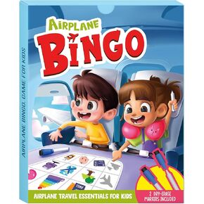 WELL BALANCED Airplane Games - Airplane Bingo Travel Essentials Kids Activities 3-8 Year Old, Must Haves