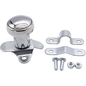 Chrome Steering Wheel Spinner Suicide Knob Polished Aluminum Replacement for All Vehicles Like Cars Trucks Boats Lawn Mowers Tractors