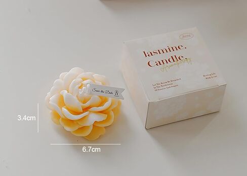 Jasmine Flower Shape Scented Candle,50G Multicolour Romantic Soy Wax Aesthetic Decorative Healing Candle for Valentine's Day Wedding Birthday,Prefect Gift for Meditation Stress Relief Mood (Red) in Saudi Arabia