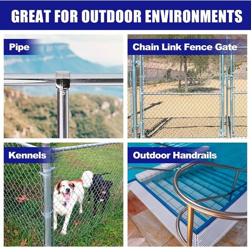 uxcell 180 Degree Structural Pipe Connector 4pcs Chain Link Fence Line Rail Clamp Stainless Steel Corner Fitting End Rails Clamp, Fit OD 1 Inch(25mm) in Saudi Arabia