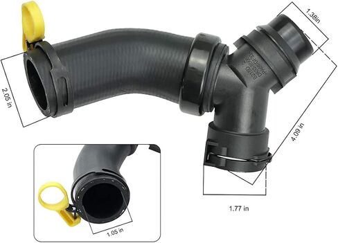 GXARTS HVAC Engine Coolant Hose Connector T-Connector Hose Compatible with Ford F-150 Mustang 5.0L 2011 2012 2013 2014 2015 2016 2017 2018 2019 Replacement DR3Z-8566-A BR3Z-8566-B in Saudi Arabia