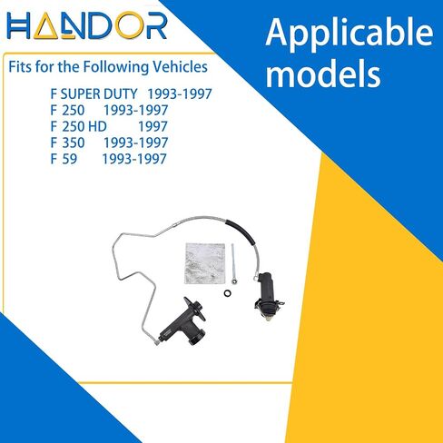 CC649005، 136.65513 مجموعة أسطوانات القابض الرئيسية والتابع تناسب F Super Duty 1993-1997، F250 F59 F350 1993-1997، F250 HD 1997. in Saudi Arabia