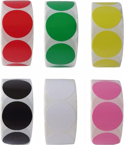 1000 Pieces 1 Inch Color Coding Labels Writable Circle Dot Stickers Color Round Labels for Home Organize, File Classification, Inventory (Black) in Saudi Arabia