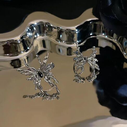 Gothic Spider Rings Halloween Black Silver Spider Statement Rings Adjustable Opal Spider Open Band Rings Jewel Rings Costume Party Gifts for Women and Girls in Saudi Arabia
