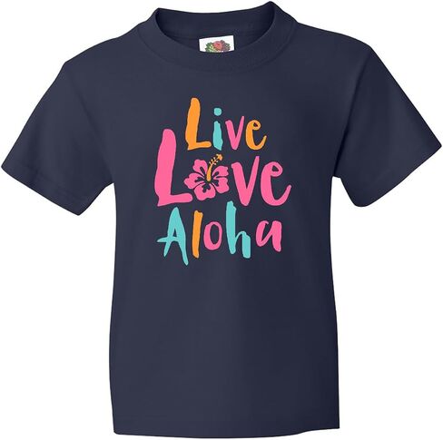 inktastic Live Love Aloha Youth T-Shirt in Saudi Arabia