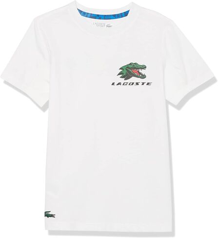 تي شيرت تنس جيرسي رياضي للأولاد من Lacoste، لون أبيض، 6 سنوات in Saudi Arabia