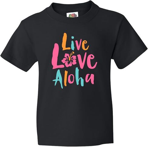 inktastic Live Love Aloha Youth T-Shirt in Saudi Arabia