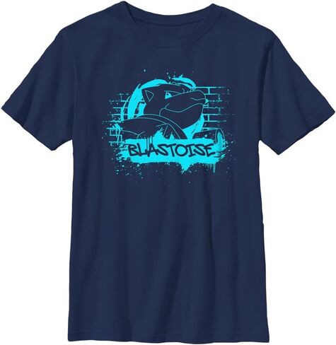 Pokemon Kids Blastoise Graffiti Boys Short Sleeve Tee Shirt in Saudi Arabia