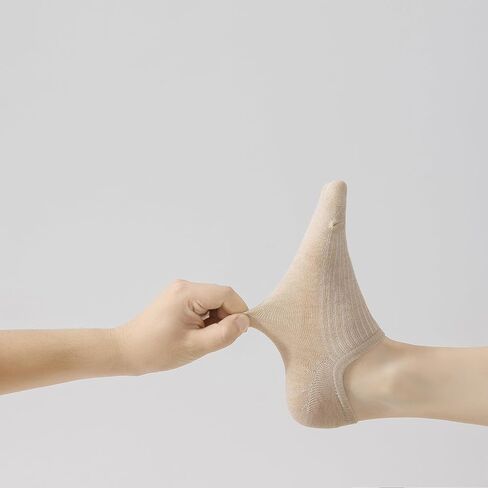 جوارب نسائية قطنية بدون قبضة من السيليكون - جوارب قصيرة بيضاء للكاحل مع كعب مانع للانزلاق in Kuwait