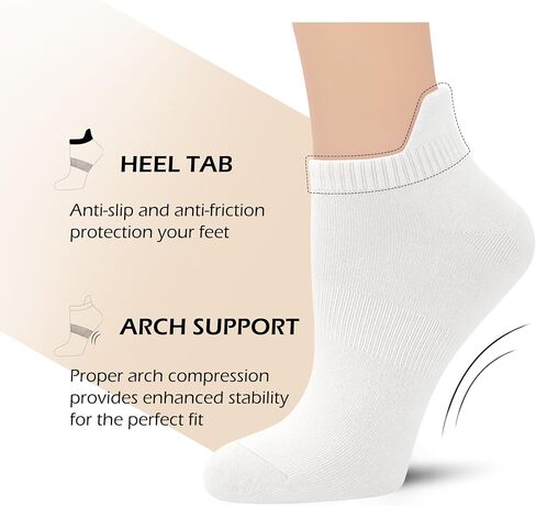 SERISIMPLE Viscose Bamboo No Show Sock Women Ankle Thin Low Cut Socks Arch Support Breathable Athletic Sock 5 Pairs in Saudi Arabia