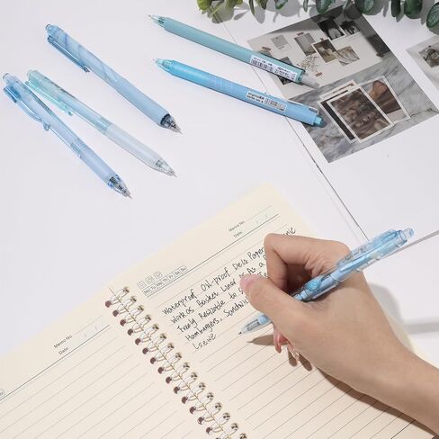 Ddaowanx12 Pack Gel Ink Pens Set, 11 Pack Black Ink Pens with 1 Pack Highlighter,cute 0.5mm Fine Point Smooth Writing pens, Aesthetic Pastel Color women gift sets(Green) in Saudi Arabia